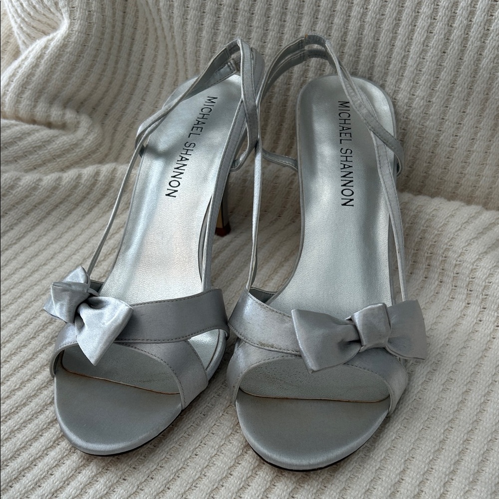 Michael Shannon Metallic Silver Heels
